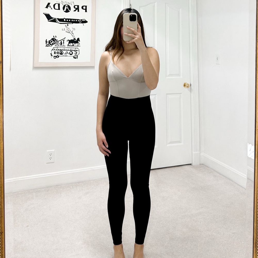 Ernest Leoty Ilona Two-tone Stretch Bodysuit in Black and Beige